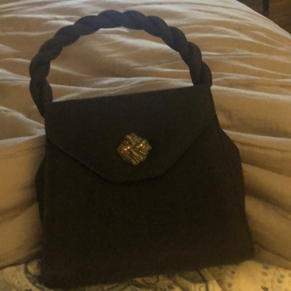 New Judith Jack Black Silk Bag